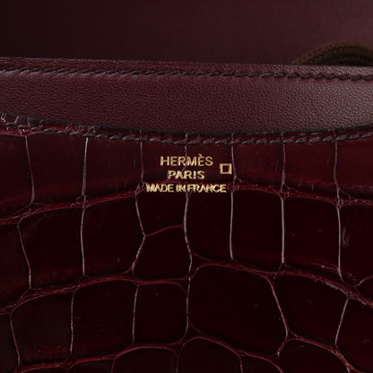 HERMÈS Hermes Constance 3 Mini Burgundy Crocodile Alligator Lise 