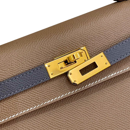 HERMÈS エルメス ケリー25 セリエ エトゥープ ブラック グリメイヤー