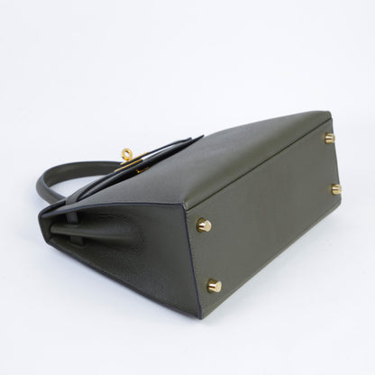 HERMÈS エルメス ケリー25 セリエ ヴェールグリス