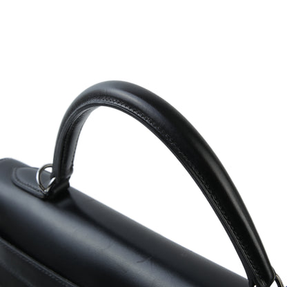 HERMÈS Hermès Kelly 32 Serie Black with Ruthenium Hardware AB