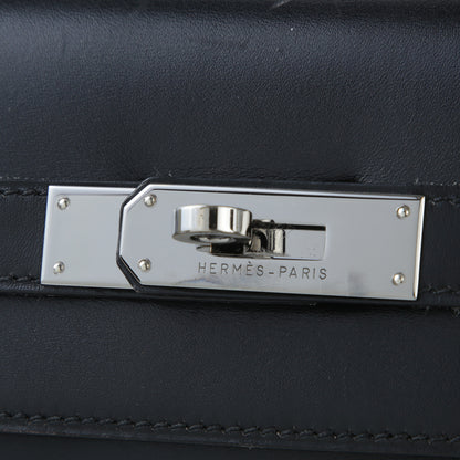 HERMÈS Hermès Kelly 32 Serie Black with Ruthenium Hardware AB