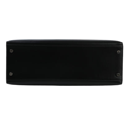 HERMÈS Hermès Kelly 32 Serie Black with Ruthenium Hardware AB