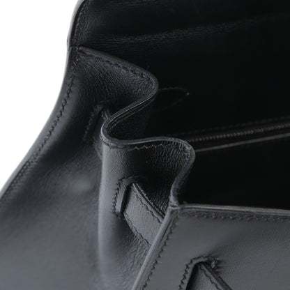 HERMÈS Hermès Kelly 32 Serie Black with Ruthenium Hardware AB