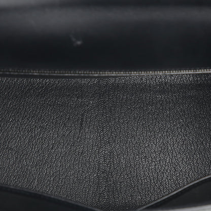 HERMÈS Hermès Kelly 32 Serie Black with Ruthenium Hardware AB