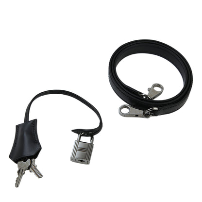 HERMÈS Hermès Kelly 32 Serie Black with Ruthenium Hardware AB