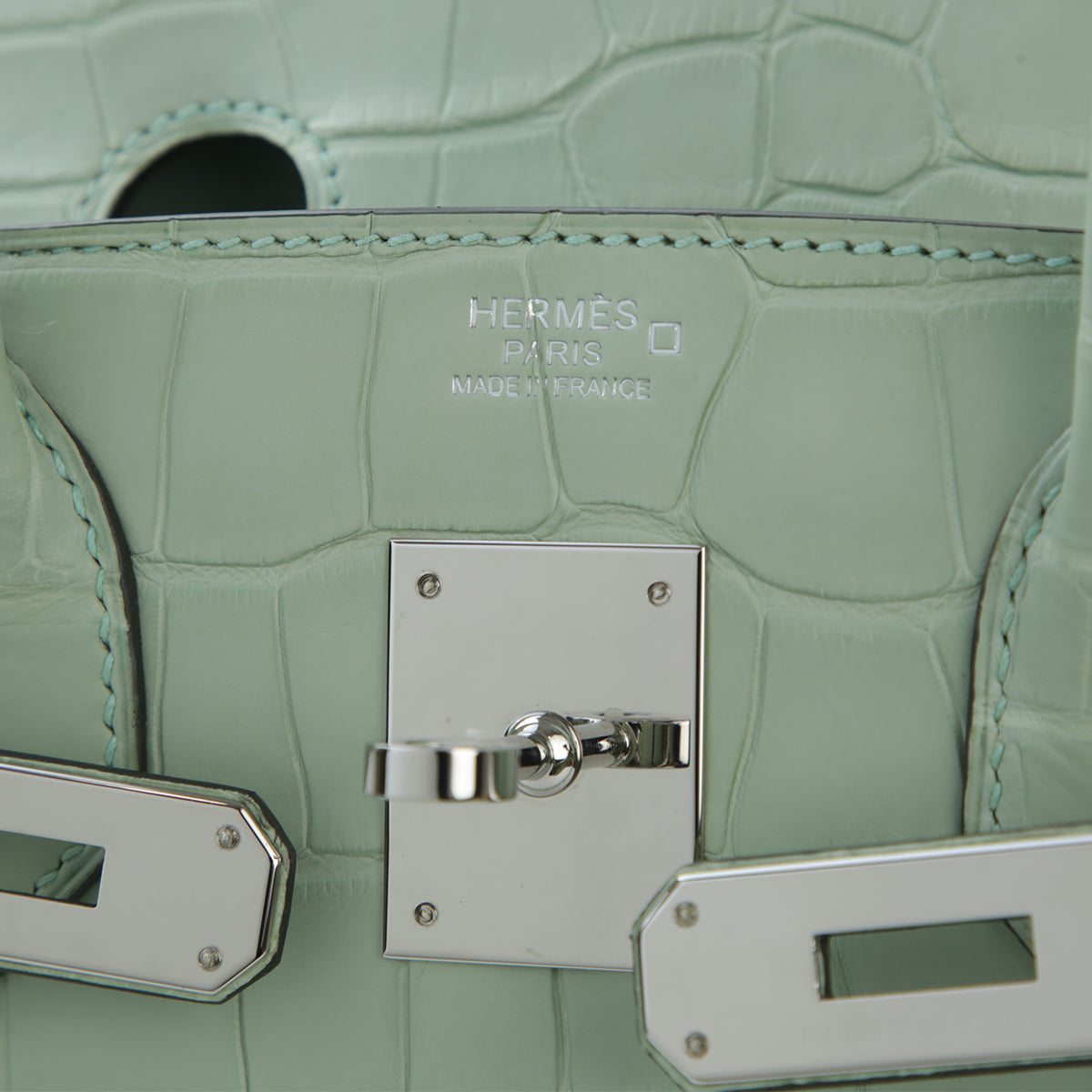 HERMÈS エルメス バーキン30 ヴェール デュー クロコダイル アリゲーター マット