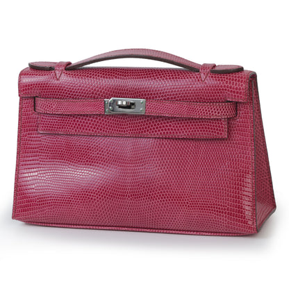 HERMÈS エルメス ポシェットケリー フューシャピンク リザード