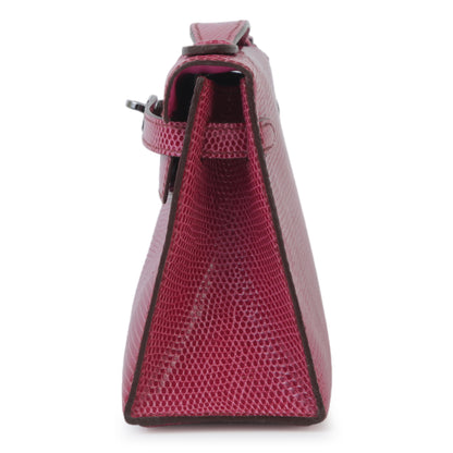 HERMÈS エルメス ポシェットケリー フューシャピンク リザード