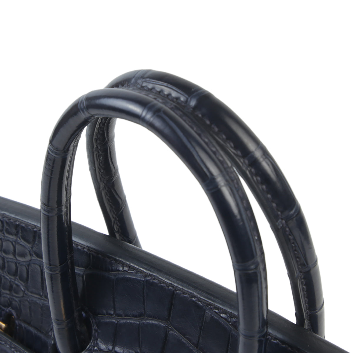 HERMÈS Hermes Birkin 25 Touch Blue Saphir Blue Marine Crocodile Alligator Matte