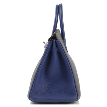 HERMÈS Hermes Special Order Birkin 25 Etain Blue Electric 
