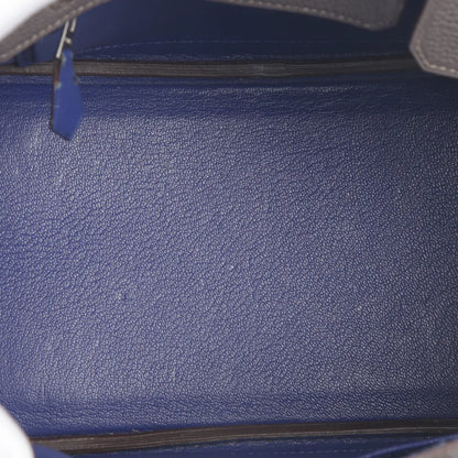 HERMÈS Hermes Special Order Birkin 25 Etain Blue Electric 