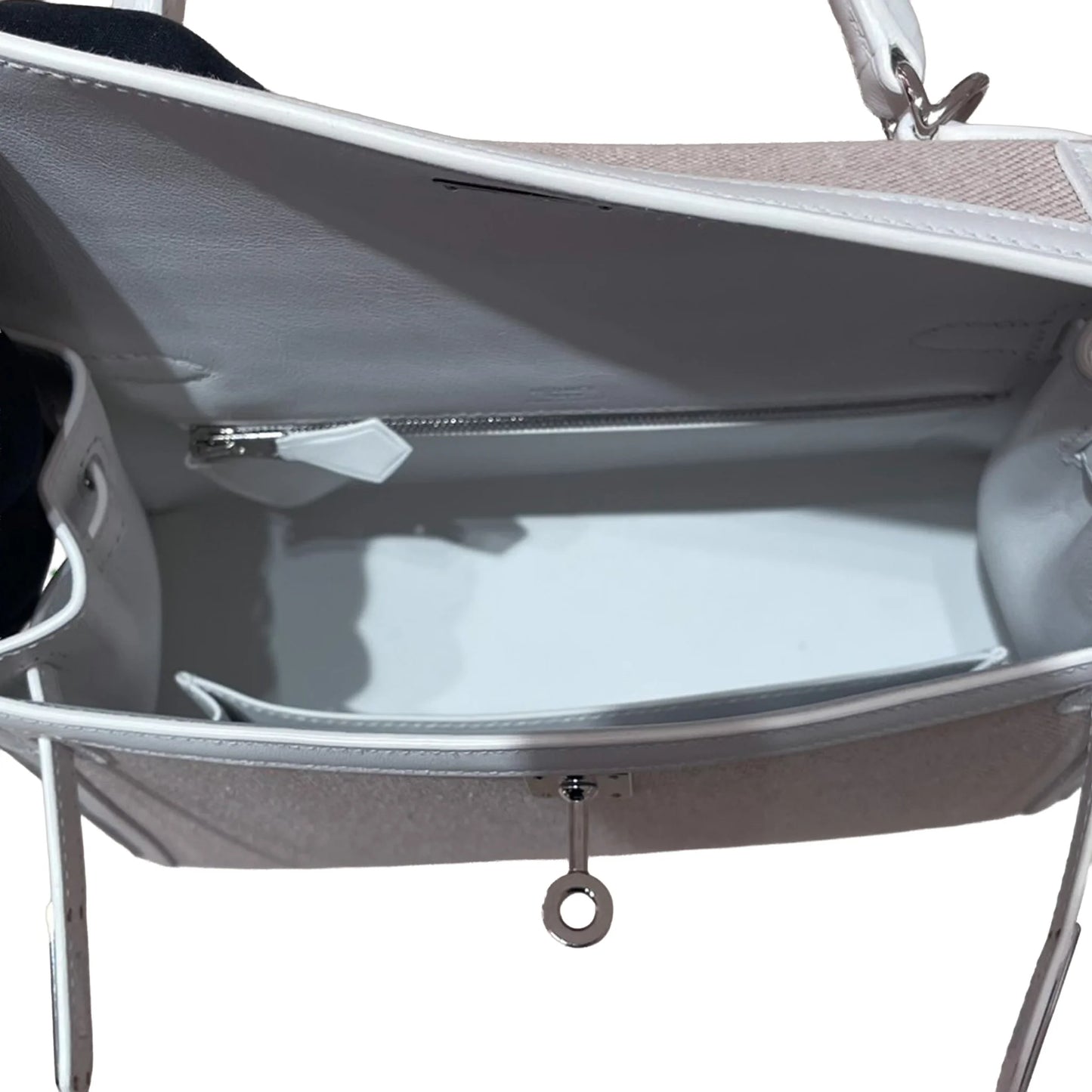 HERMÈS エルメス ケリー25 セリエ ホワイト キャンバス