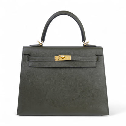 HERMÈS エルメス ケリー25 セリエ ヴェールグリス