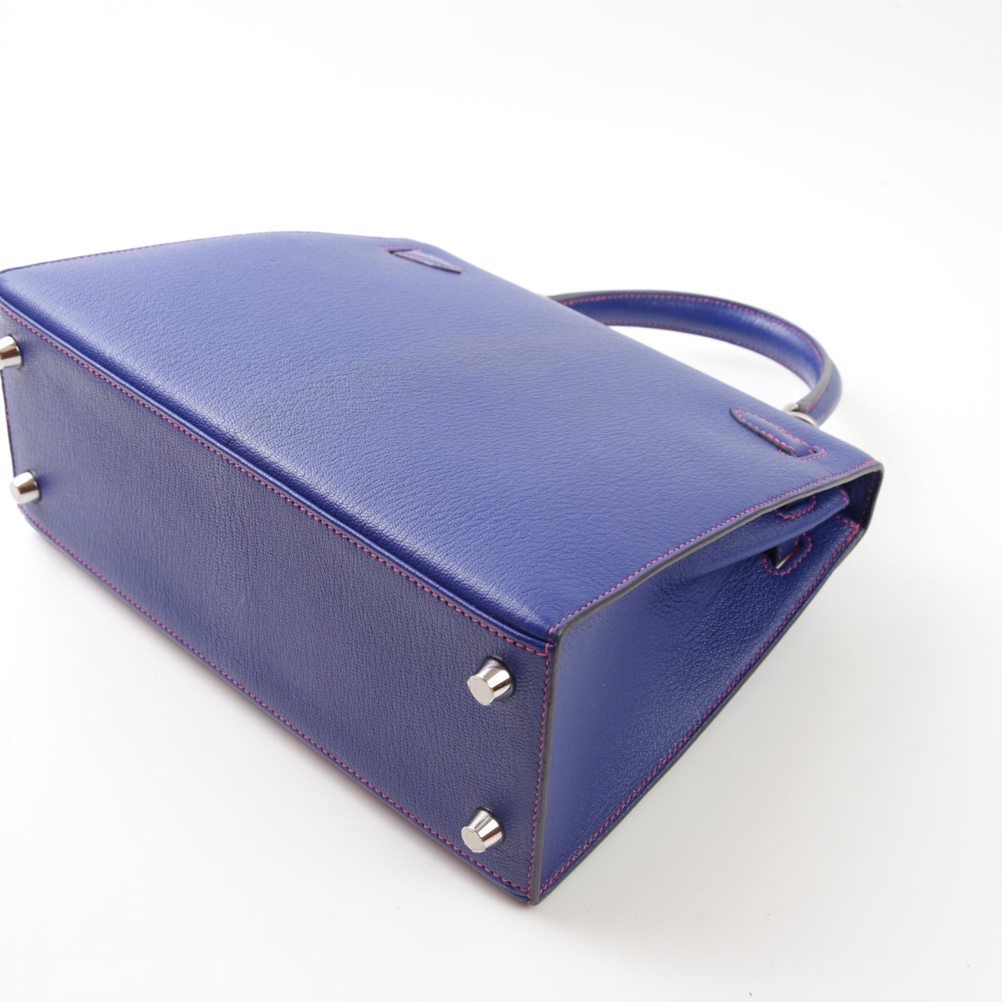 HERMÈS Hermes Special Order Kelly 25 Serie Framboise Blue Electric Bougainvillea 
