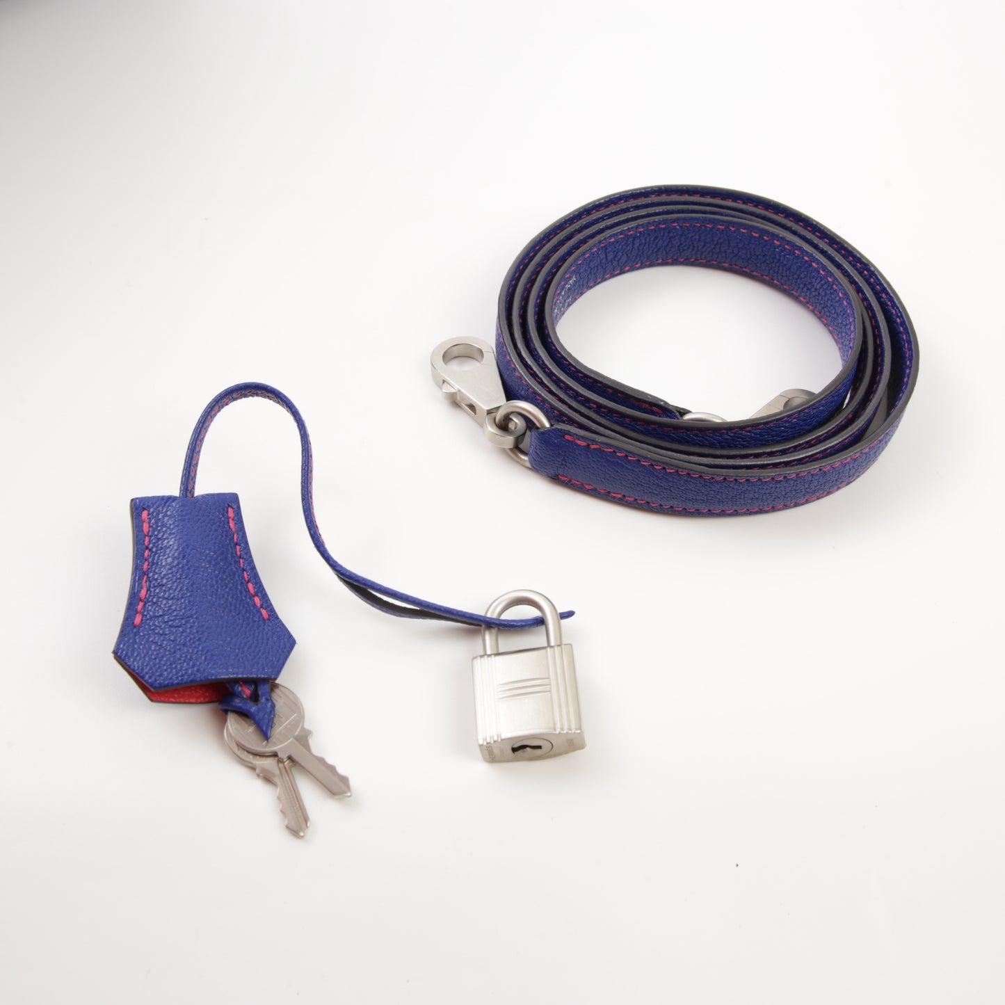 HERMÈS Hermes Special Order Kelly 25 Serie Framboise Blue Electric Bougainvillea 