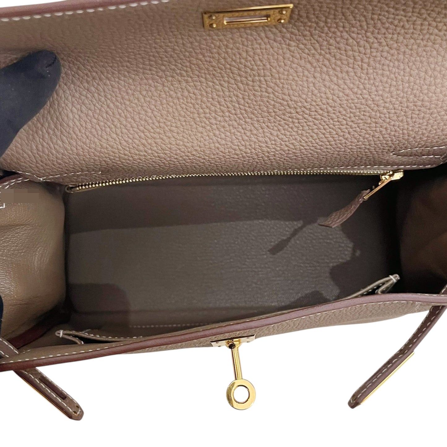 HERMÈS エルメス ケリー25 エトゥープ トゴ