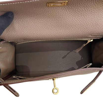 HERMÈS エルメス ケリー25 エトゥープ トゴ