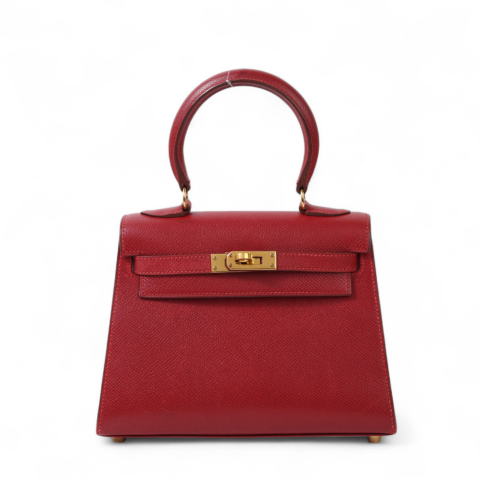 HERMÈS Hermes Vintage Mini Kelly Rouge H 