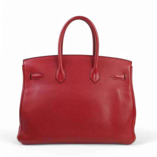 HERMÈS Hermes Birkin 35 Rouge Kazak 