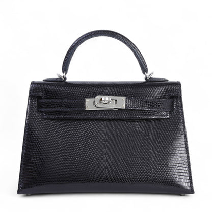 HERMÈS エルメス ミニケリー2 ブラック リザード