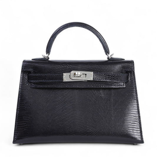 HERMÈS エルメス ミニケリー2 ブラック リザード