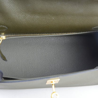 HERMÈS エルメス ケリー25 セリエ ヴェールグリス