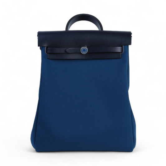 HERMÈS Hermès Herbag Zip Ado PM Bleu Azur Bleu Encre