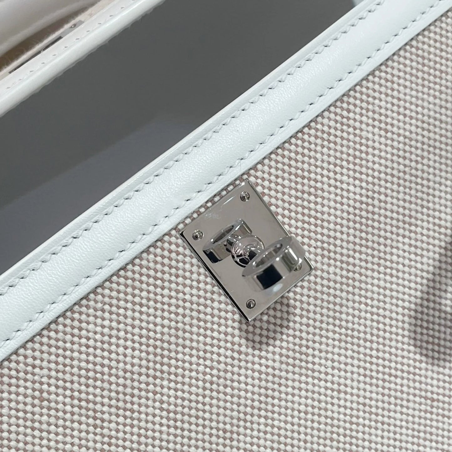 HERMÈS エルメス ケリー25 セリエ ホワイト キャンバス