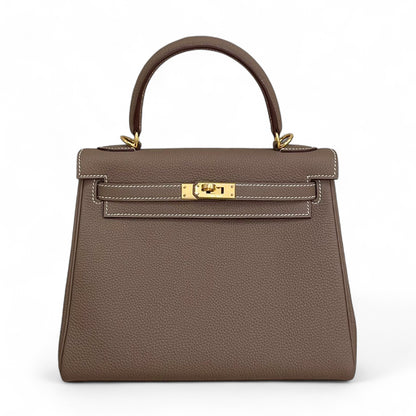 HERMÈS エルメス ケリー25 エトゥープ トゴ