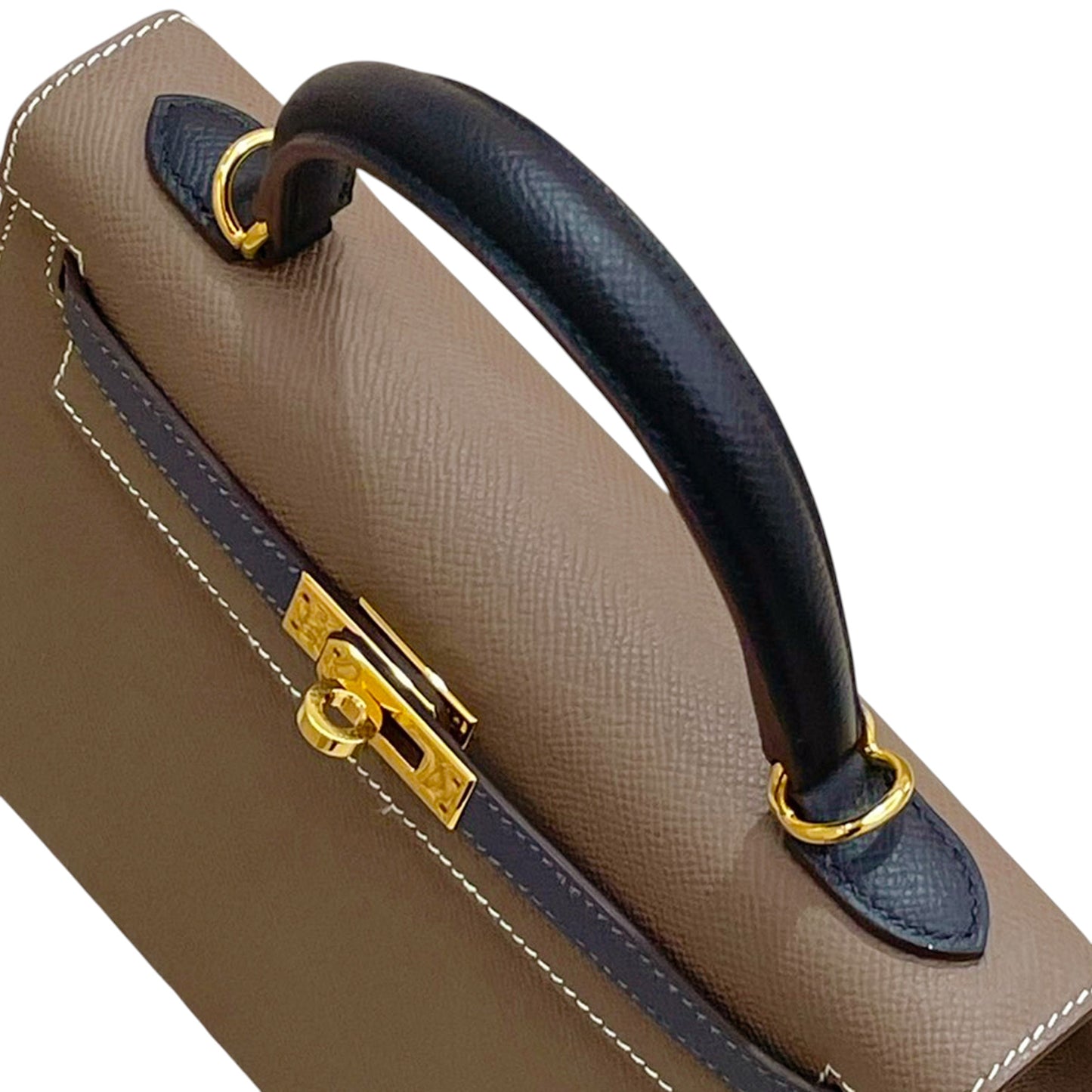 HERMÈS エルメス ケリー25 セリエ エトゥープ ブラック グリメイヤー