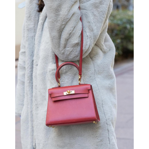 HERMÈS エルメス ヴィンテージ ミニケリー ルージュアッシュ