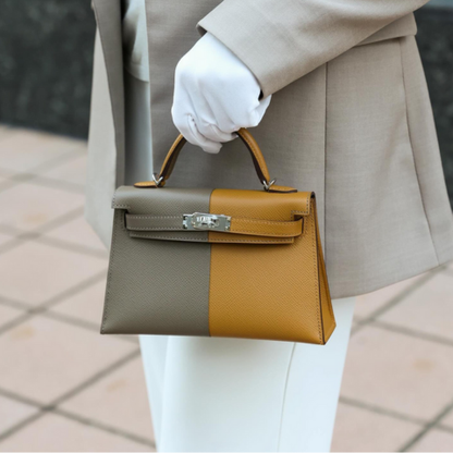 HERMÈS エルメス ミニケリー2 カザック エトゥープ セサミ ブルーインディゴ