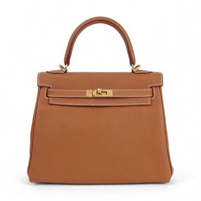 HERMÈS エルメス ケリー25 内縫い ゴールド