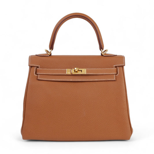 HERMÈS エルメス ケリー25 内縫い ゴールド