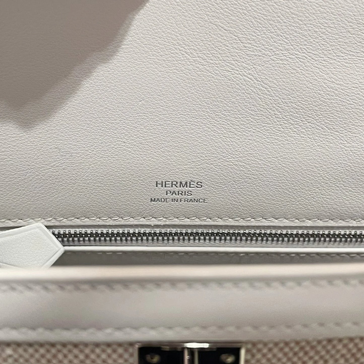 HERMÈS エルメス ケリー25 セリエ ホワイト キャンバス