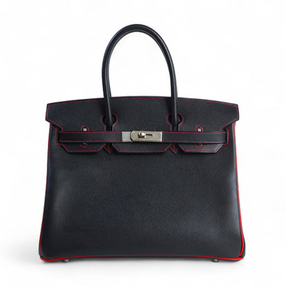 HERMÈS エルメス スペシャルオーダー バーキン30 ブラック レッド