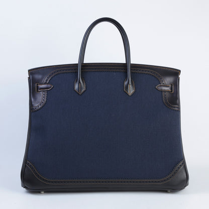 HERMÈS エルメス バーキン40 ギリーズ ネイビー ブラック