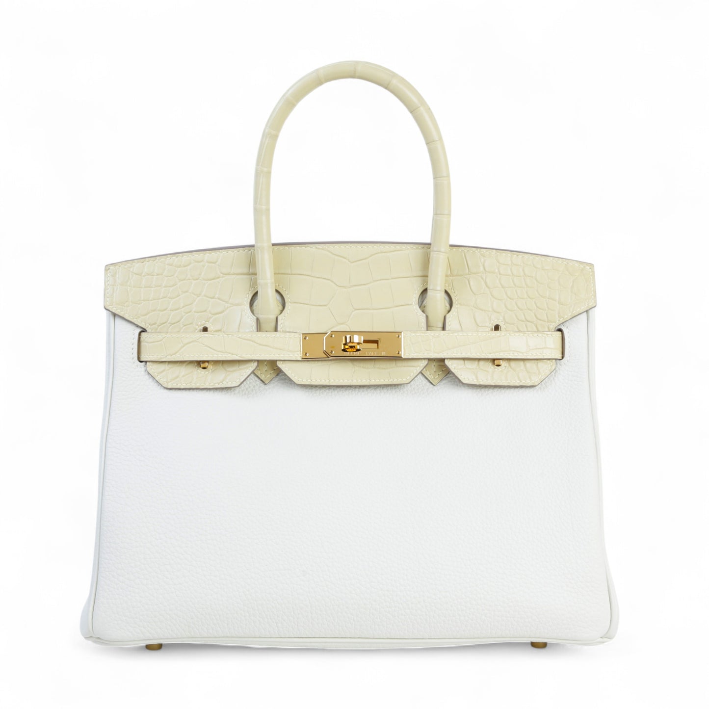 HERMÈS エルメス バーキン30 タッチ クロコダイル アリゲーター マット マッシュルーム バニラ