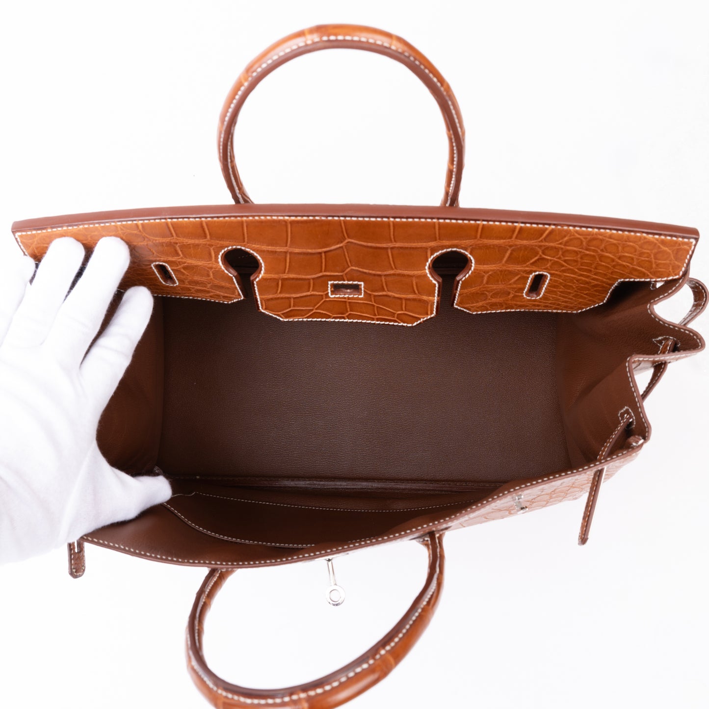 HERMÈS エルメス バーキン40 ゴールド クロコダイル アリゲーター マット