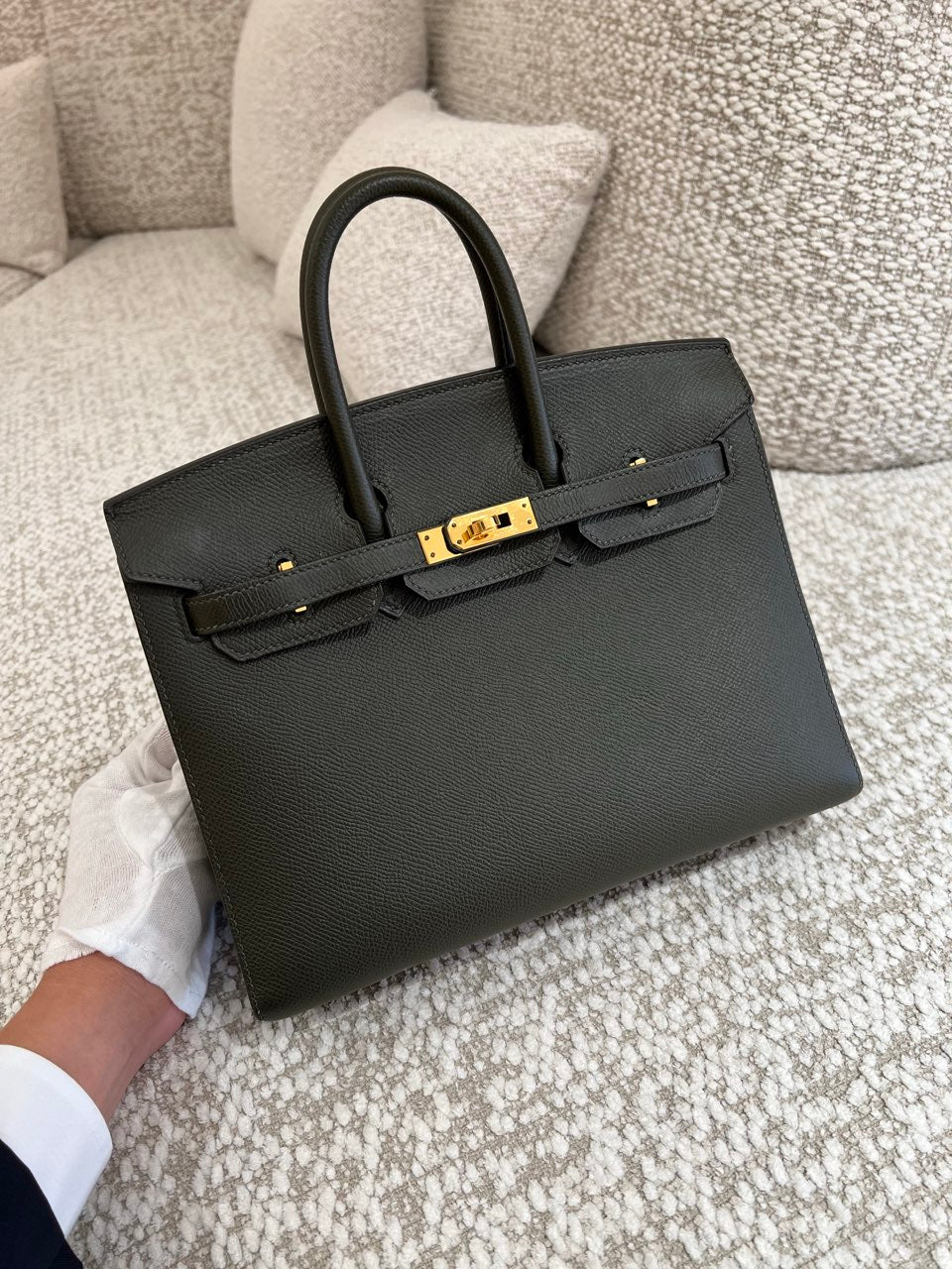 HERMÈS エルメス バーキン25 セリエ ヴェールグリス