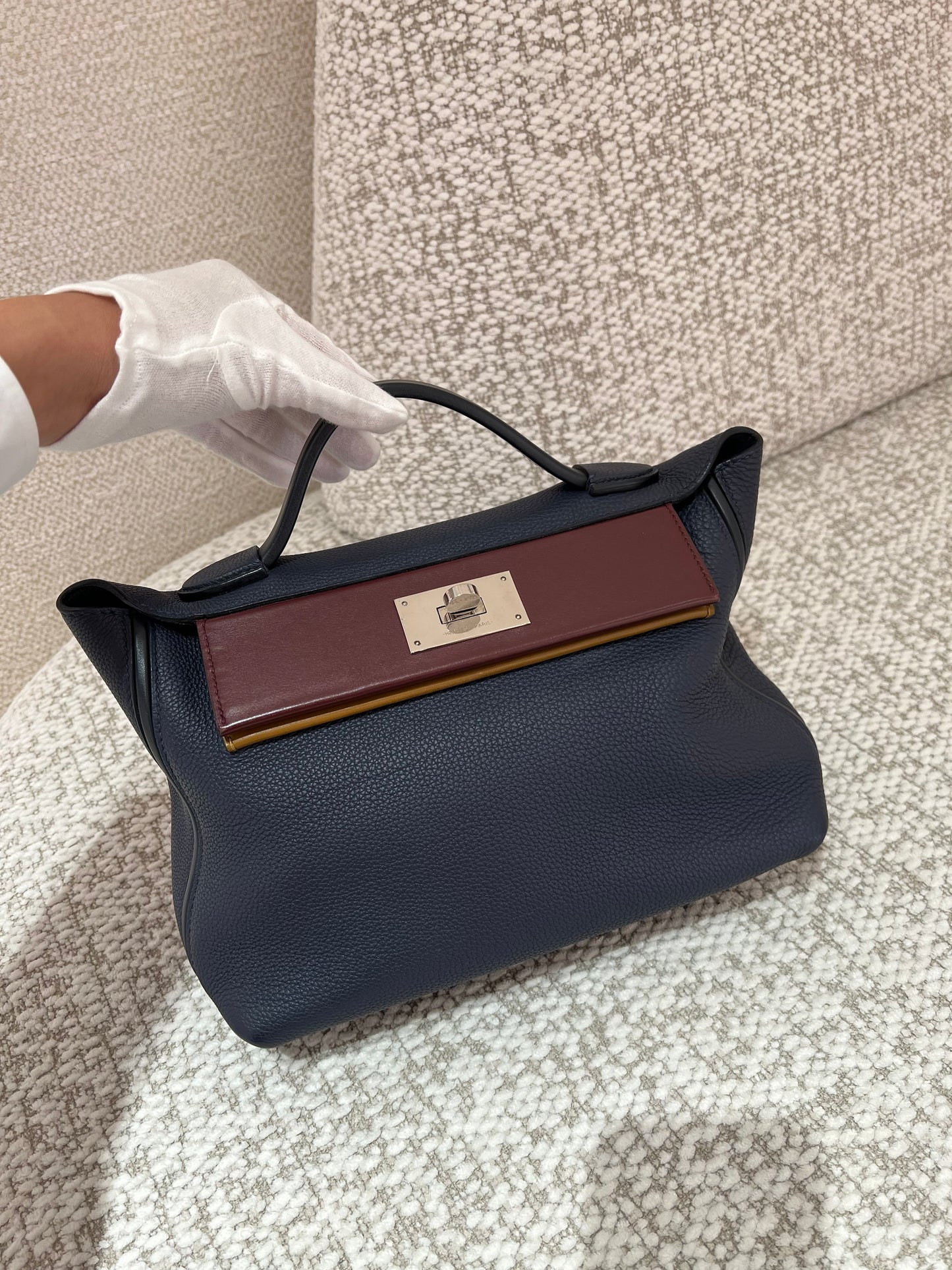 HERMÈS エルメス ヴァンキャトル 29 ブルーインディゴ ボルドー