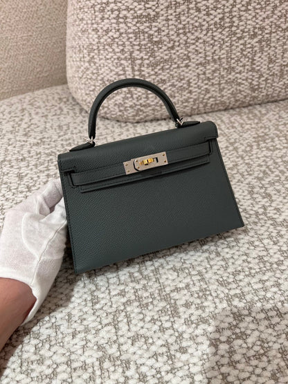 HERMÈS エルメス ミニケリー2 ヴェール アマンド