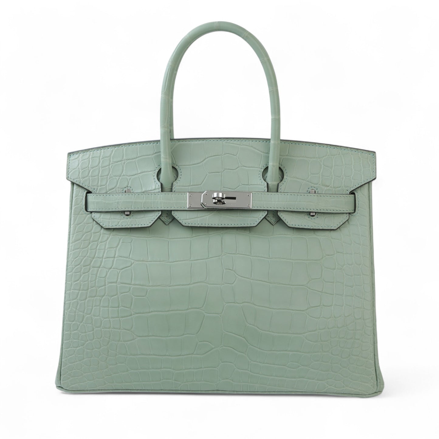 HERMÈS エルメス バーキン30 ヴェール デュー クロコダイル アリゲーター マット