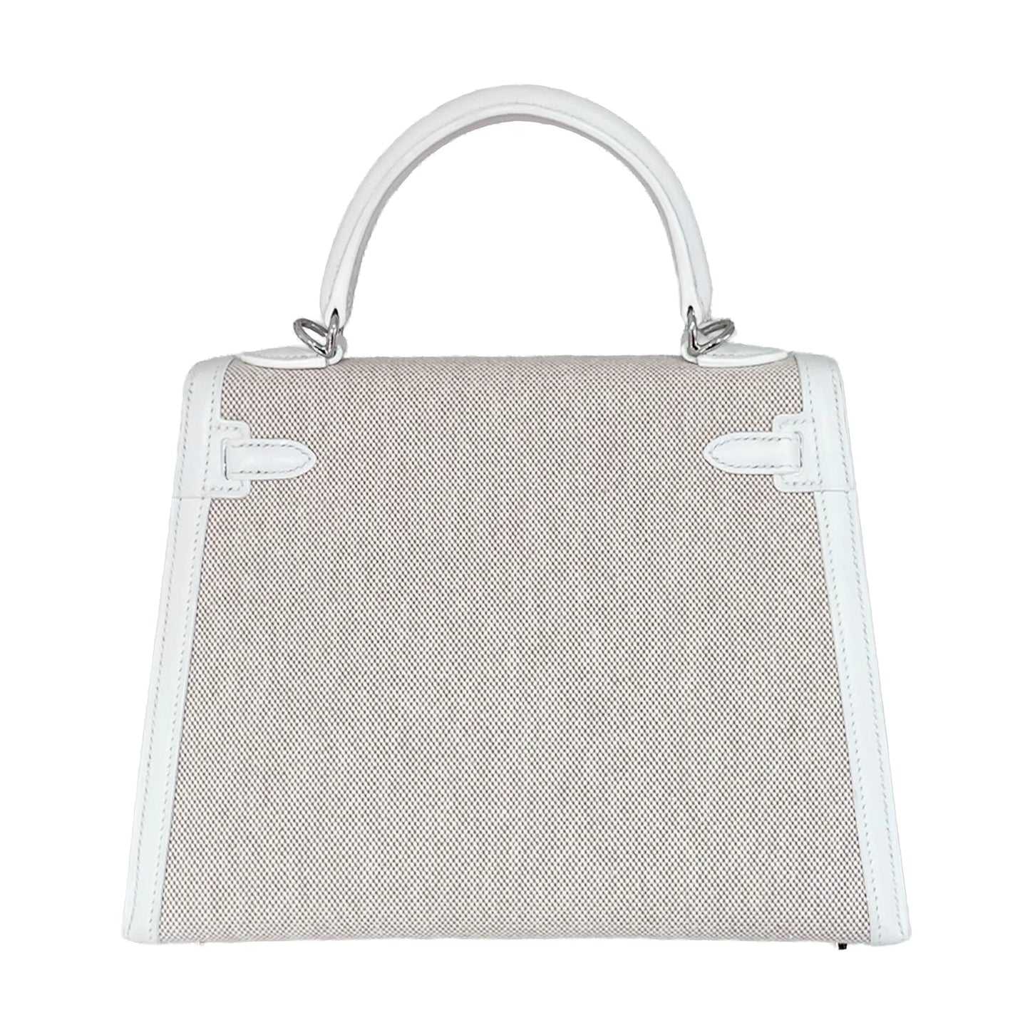 HERMÈS エルメス ケリー25 セリエ ホワイト キャンバス