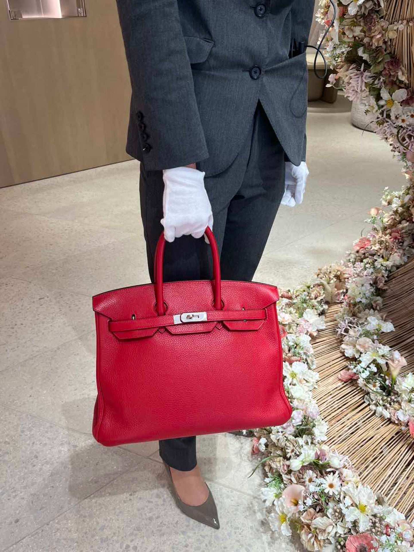 HERMÈS エルメス バーキン35 ルージュカザック