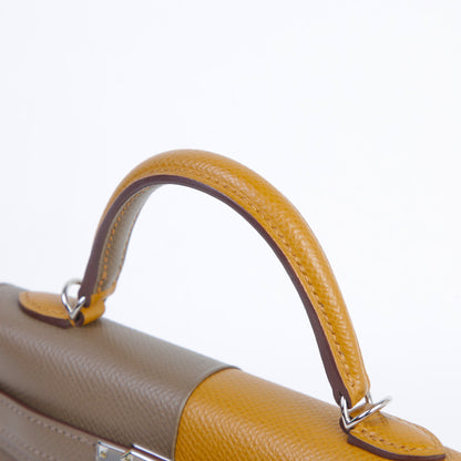 HERMÈS エルメス ミニケリー2 カザック エトゥープ セサミ ブルーインディゴ