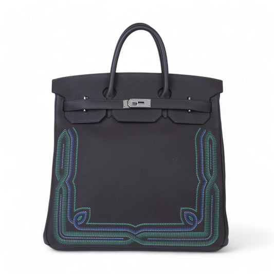 HERMÈS エルメス オータクロア40 ウェスタン エベンヌ