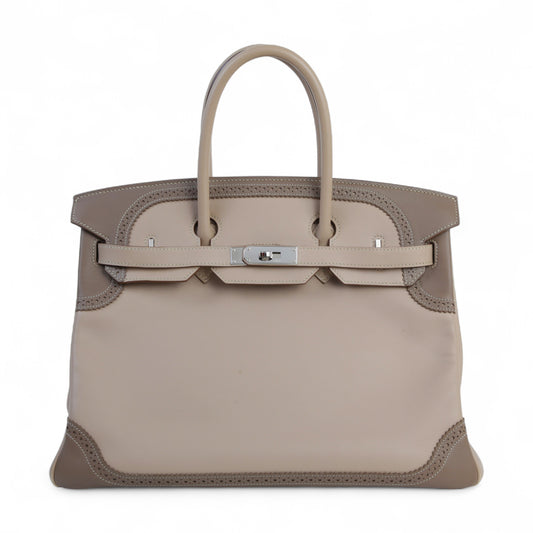 HERMÈS エルメス バーキン35 ギリーズ アルジル エトゥープ