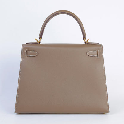 HERMÈS エルメス ケリー28 セリエ エトゥープ