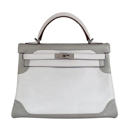HERMÈS エルメス ケリーギリーズ32 グリパール ホワイト